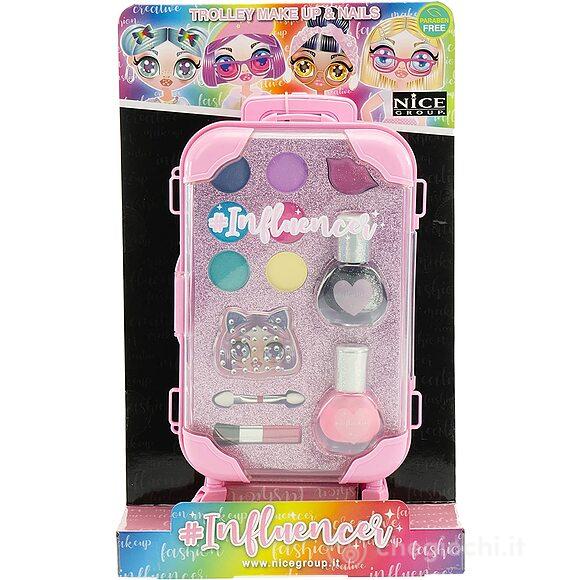 INFLUENCER BIG TROLLEY MAKE UP E NAILS