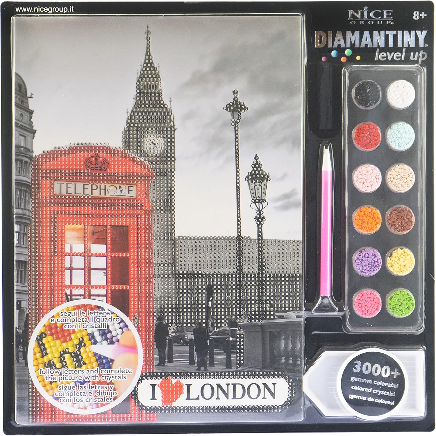DIAMANTINY Art, Diamond Painting Kit crea il mosaico, CITY, London,
