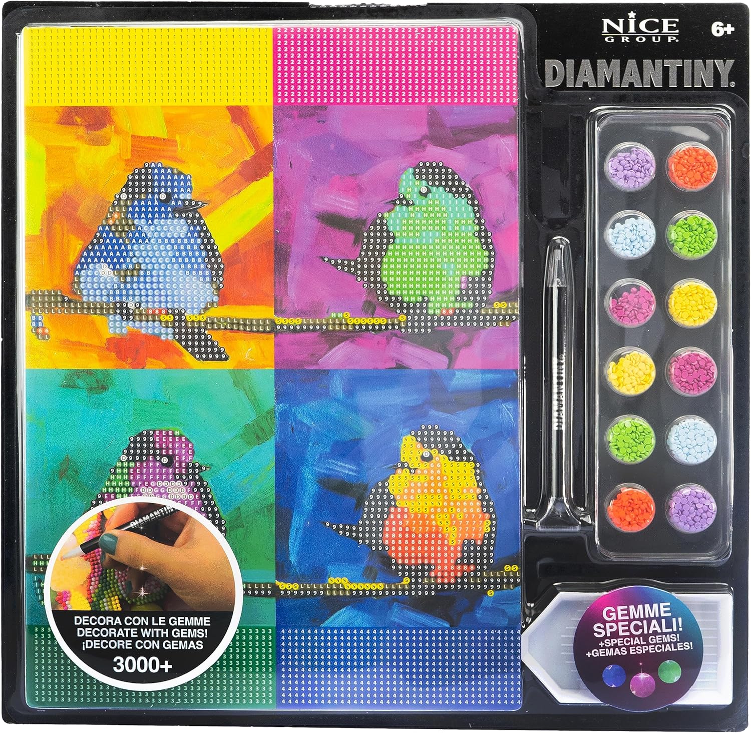 DIAMANTINY ANIMALS PAINTINGS -  Diamond Painting Kit Uccellini