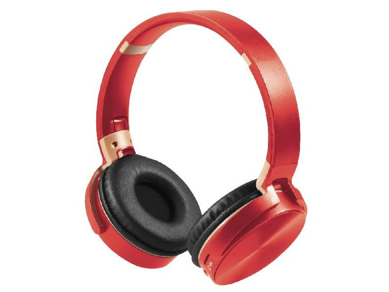CUFFIA WIRELESS FM RADIO MP3 NQEO ROSSO