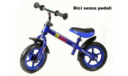 BICICLETTA SENZA PEDALI CON FRENO BLU