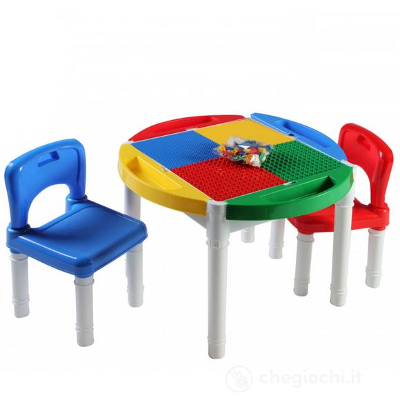 TAVOLINO ATTIVITA' COSTRUZIONI + 2 SEDIE