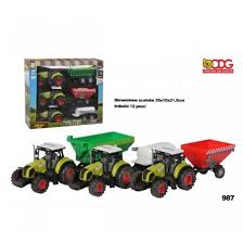 TRATTORE SET 3 PZ C/ACC LUCI E SUONI ODG987