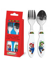 POSATE ACCIAIO SUPER MARIO SET 2 ST21418