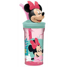 BICCHIERE C/CANNUC.3D MINNIE TRITAN 74466