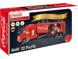 CALENDARIO AVVENTO PUZZLE 3D CAMION COCA COLA