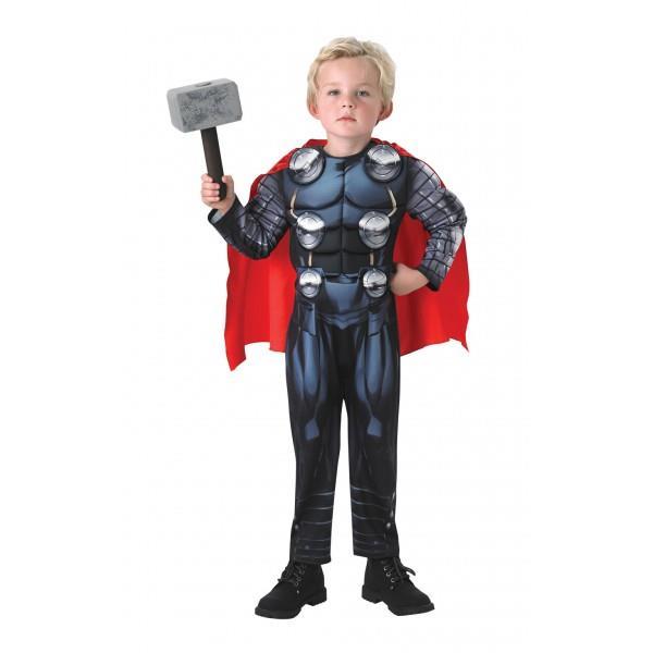 Costume Thor deluxe con martello taglia S 3/4 ANNI