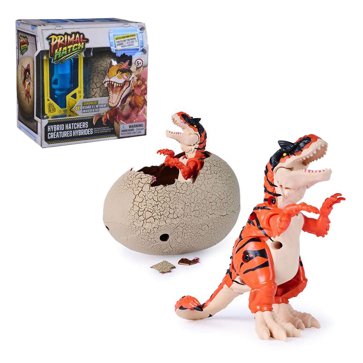 Primal Hatch, Hybrids, Giocattolo Dinosauro & Uovo Che Si Schiude