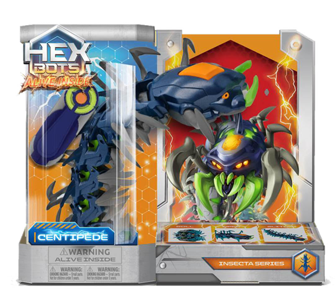 HEX BOTS, Robot Millepiedi Radiocomandato Con Occhi Luminosi