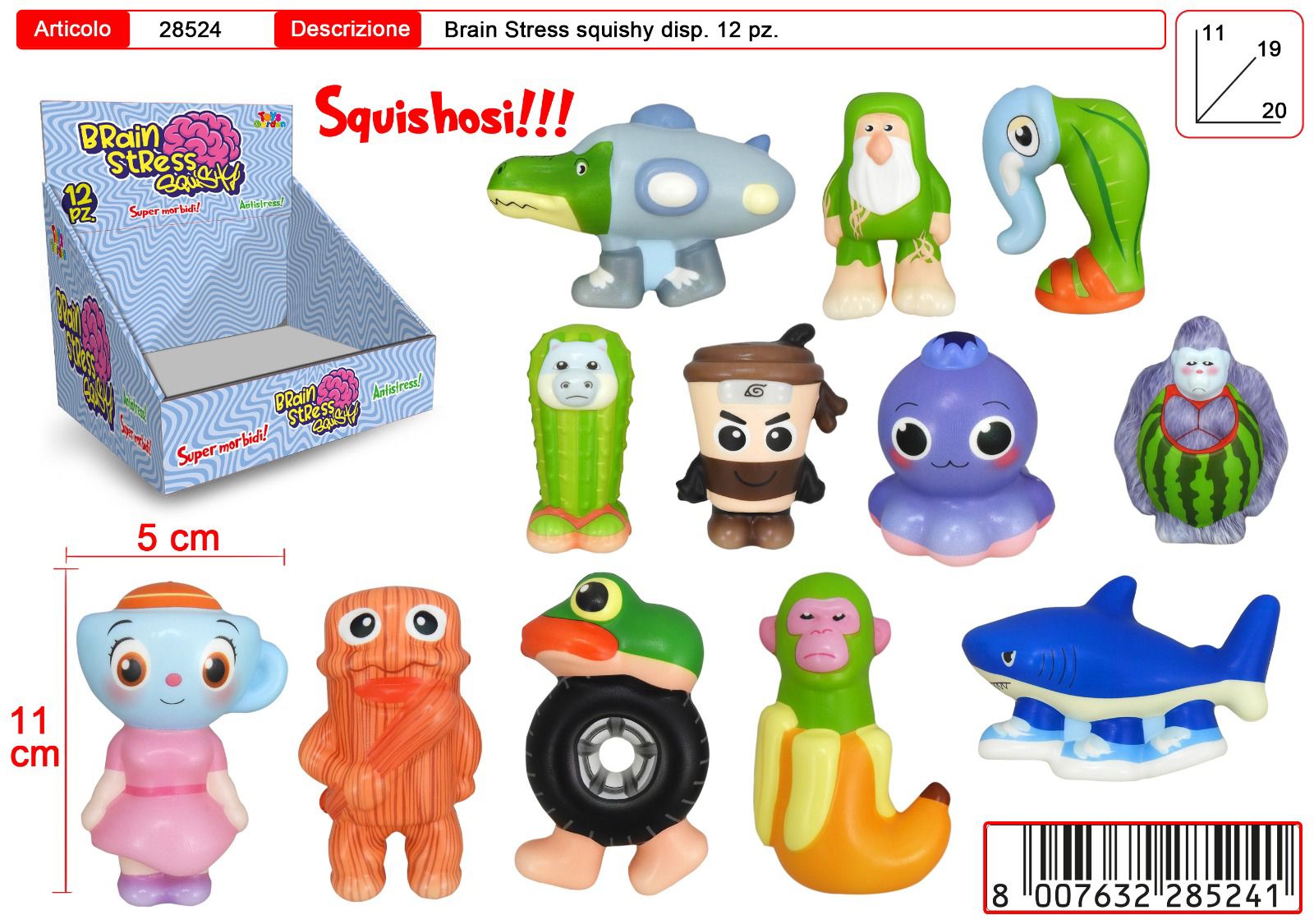 BRAIN STRESS SQUISHY DISPLAY 28524