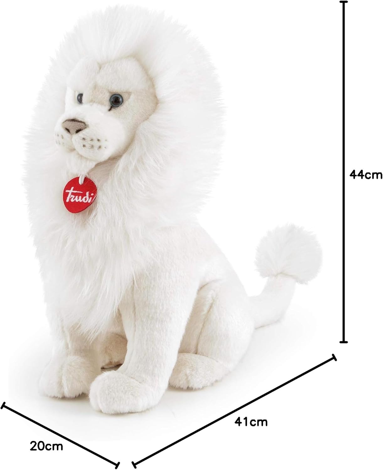 Trudi Leone bianco Leonardo 20x41x44cm taglia L