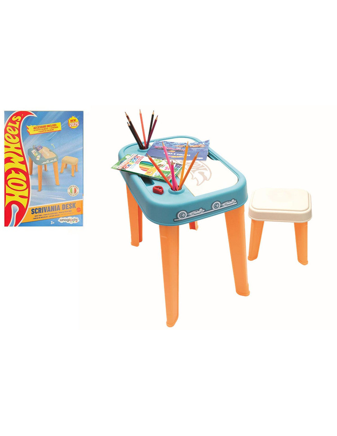 Banco con Sgabello Hot Wheels