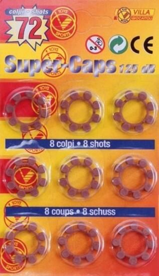 BLISTER 8 COLPI PER PISTOLA GIOCATTOLO FULMINANTI