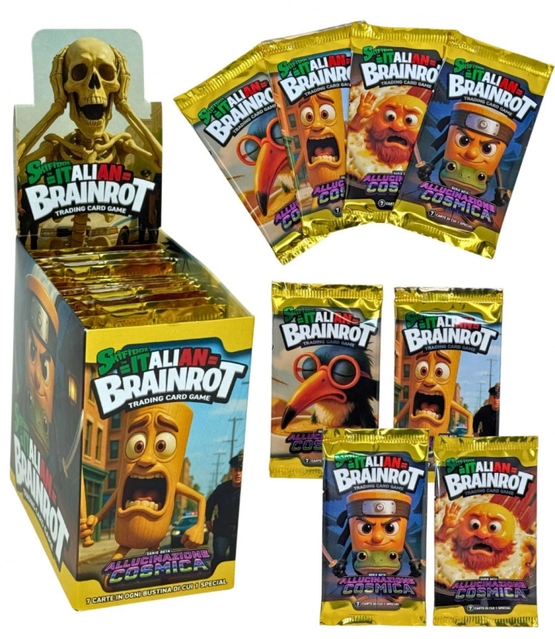 SET DI 7 CARTE DI CUI UNA CARD SPECIAL ITALIAN BRAINROT 60047 51702