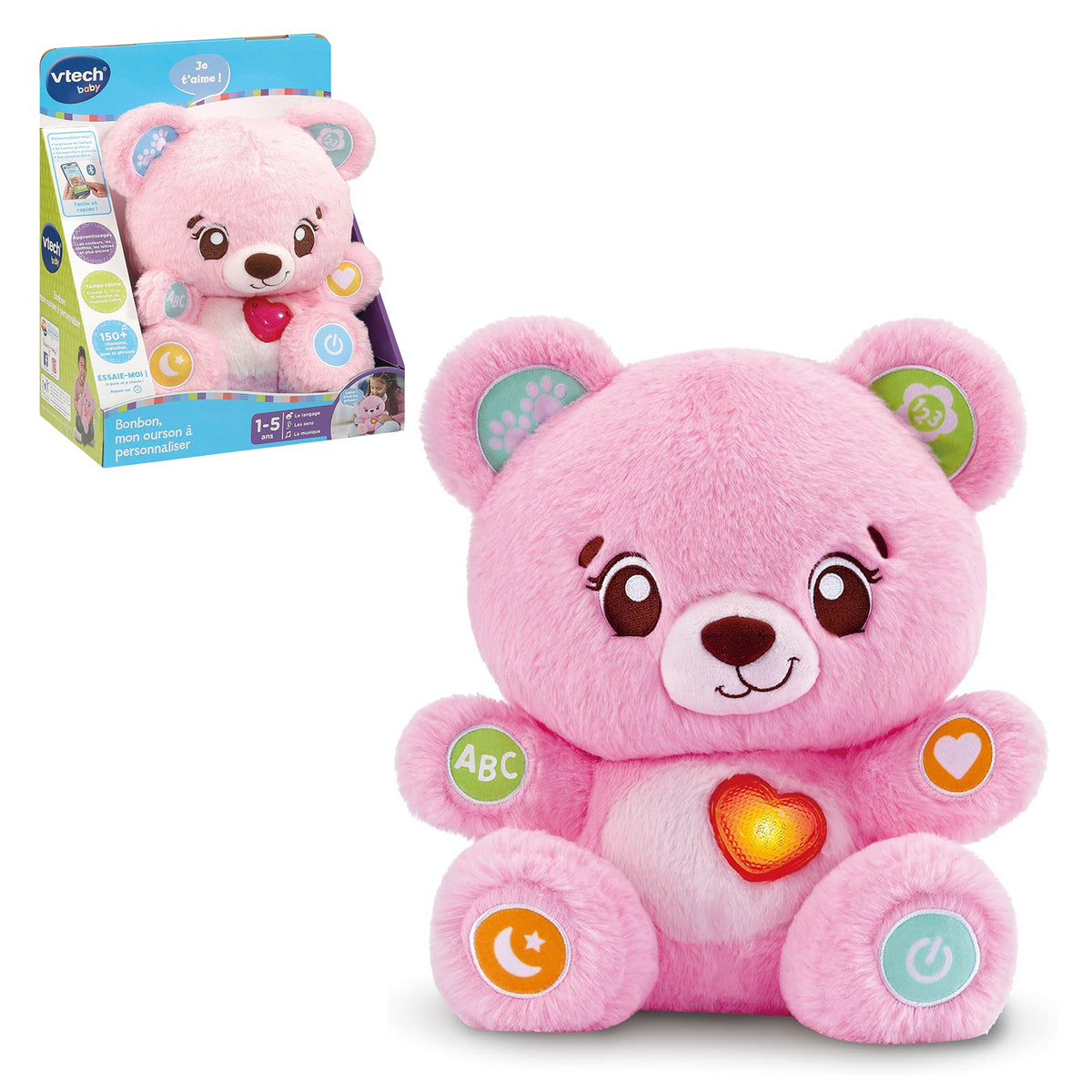 Biscotto Coccole e Chiacchiere Orsetto Interattivo ROSA 1-5 Anni
