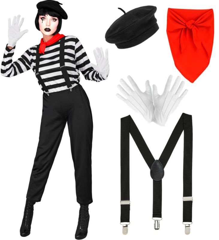 "MIMO" (maglia, pantaloni, bretelle, foulard, guanti, cappello) S