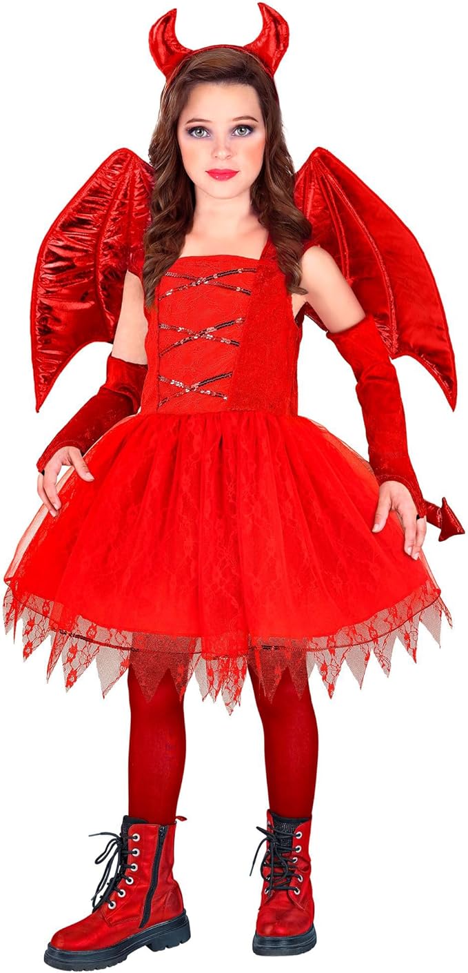 "DIAVOLO" (vestito, coda, ali, corna, guanti senza dita) 11-13