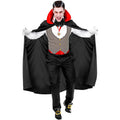 VAMPIRO" (gilet, fusciacca, farfallino, collana con medaglione, guanti, mantello) M/L