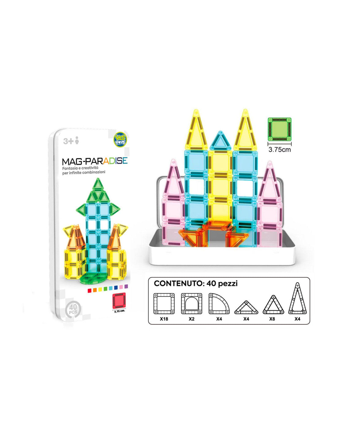 MAG-PARADISE Magnetic Nano Piastrelle 40
