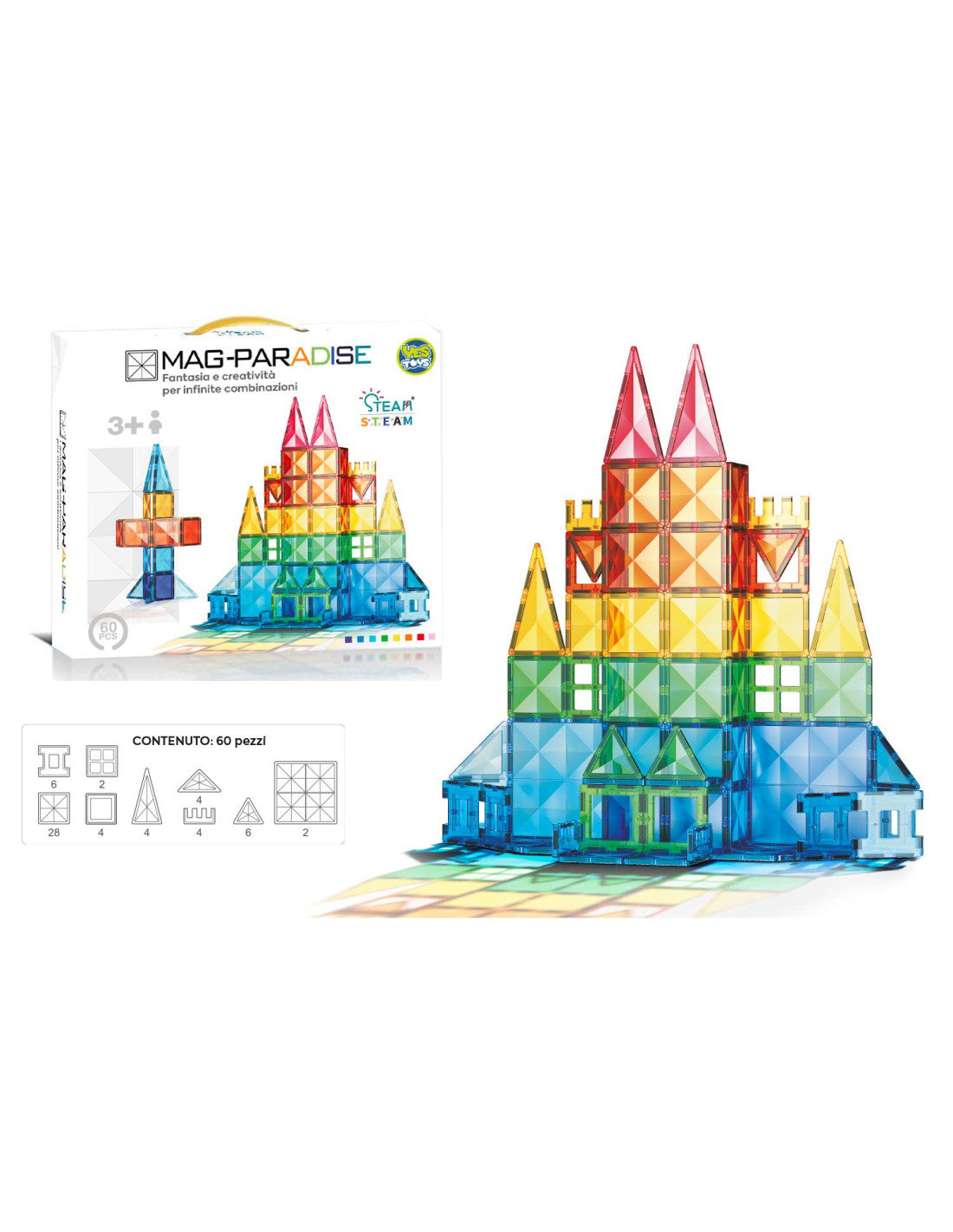 MAG-PARADISE Magnetic Piastrelle Diamond 60PZ