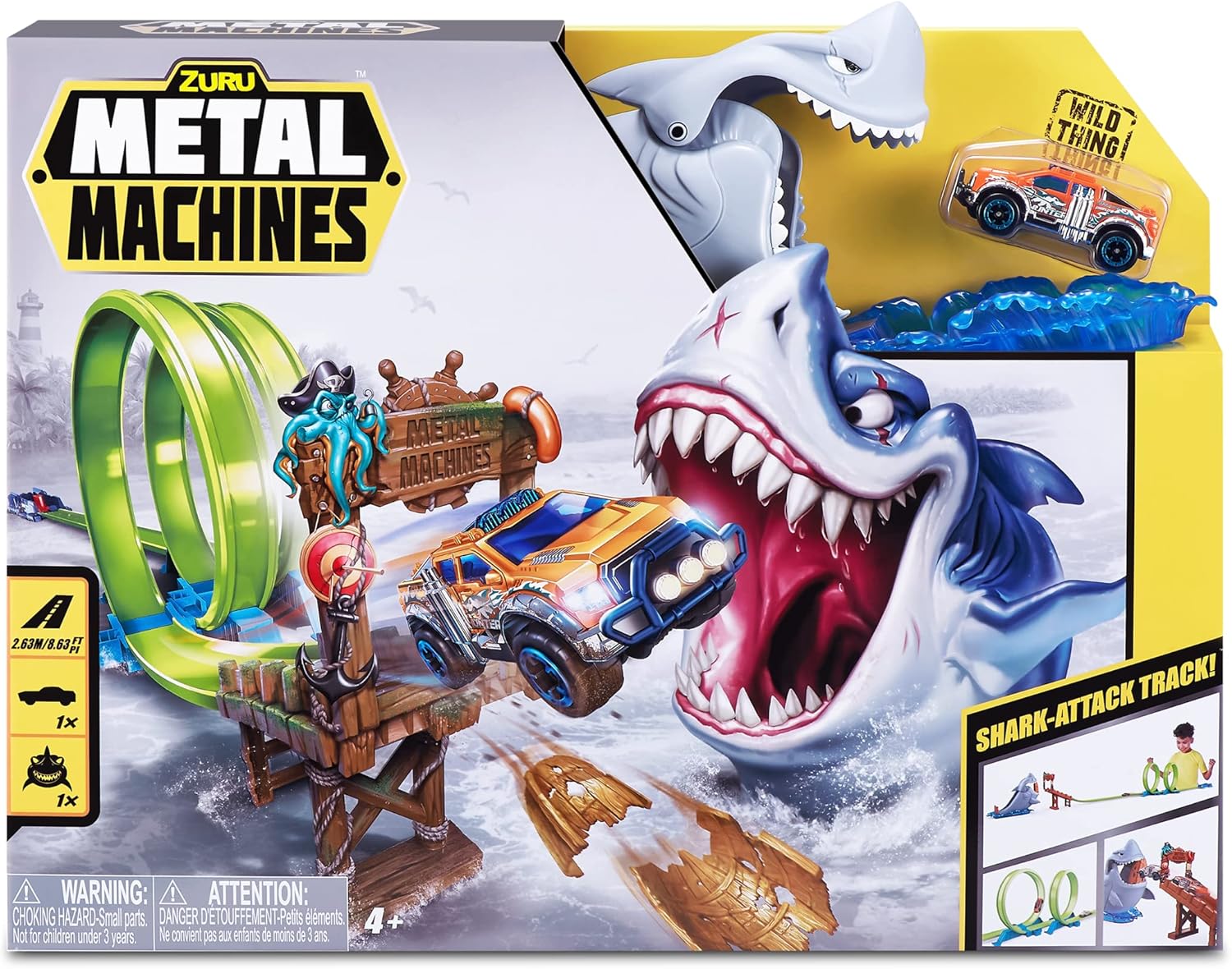METAL MACHINE Pista Squalo Doppio Loop 1 Auto Die Cast I
